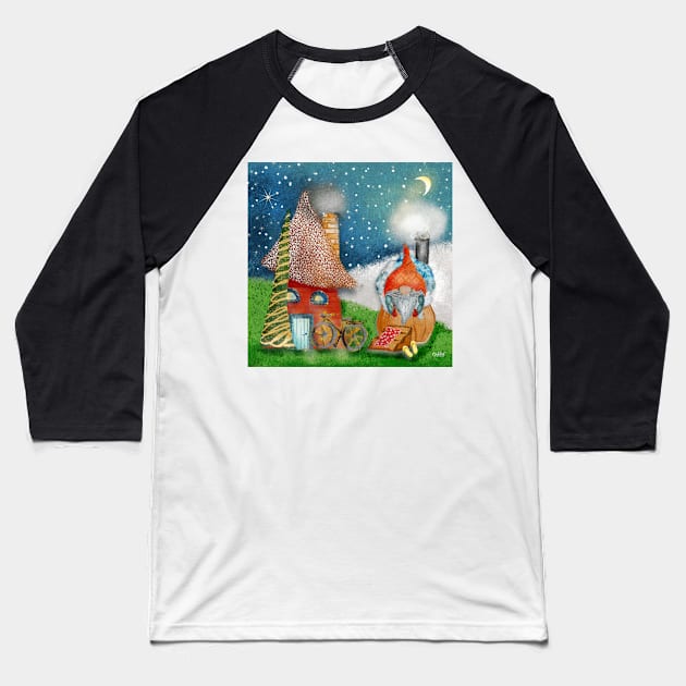 Gnome in Hot Tub Christmas Baseball T-Shirt by MoTekent